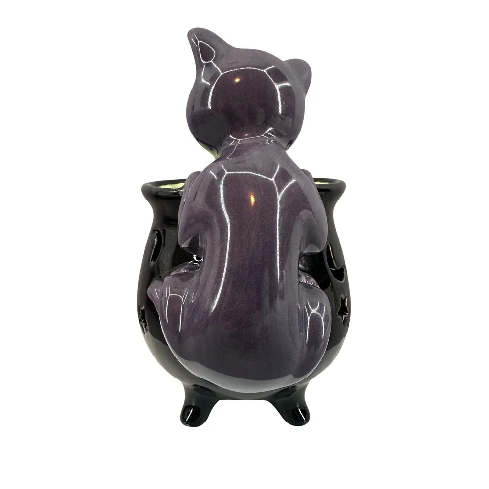 Disney Hocus Pocus Binx Cat Cauldron Votive Candle Holder Halloween Spooky Witch